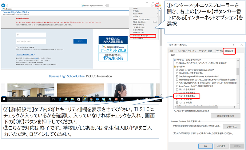 ID・ログインコード/パスワードを入力してもログインできない場合